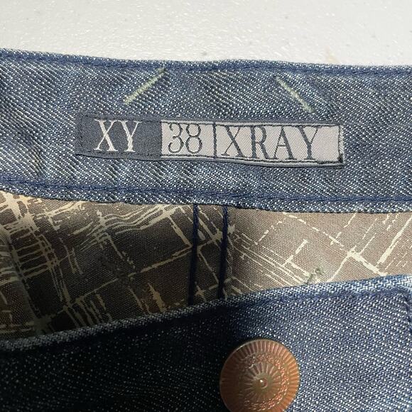 XRAY Jeans Mens Size 38 Straight Leather Stud Pocket Accent XY - Picture 4 of 12